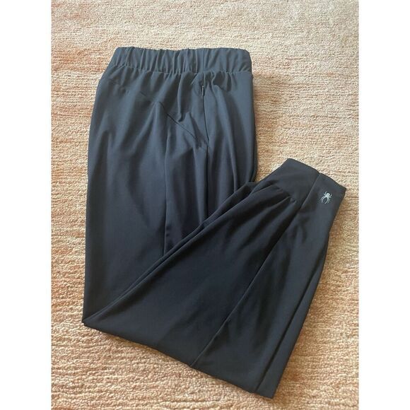 Spyder Active Women’s Black Jogger Pants Size Large | Stretch Zip Pockets - Picture 1 of 11
